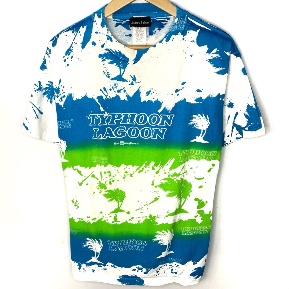 Vintage 90’s Disney World Typhoon Lagoon Tie Dye AOP Single Stitch T Shirt USA L